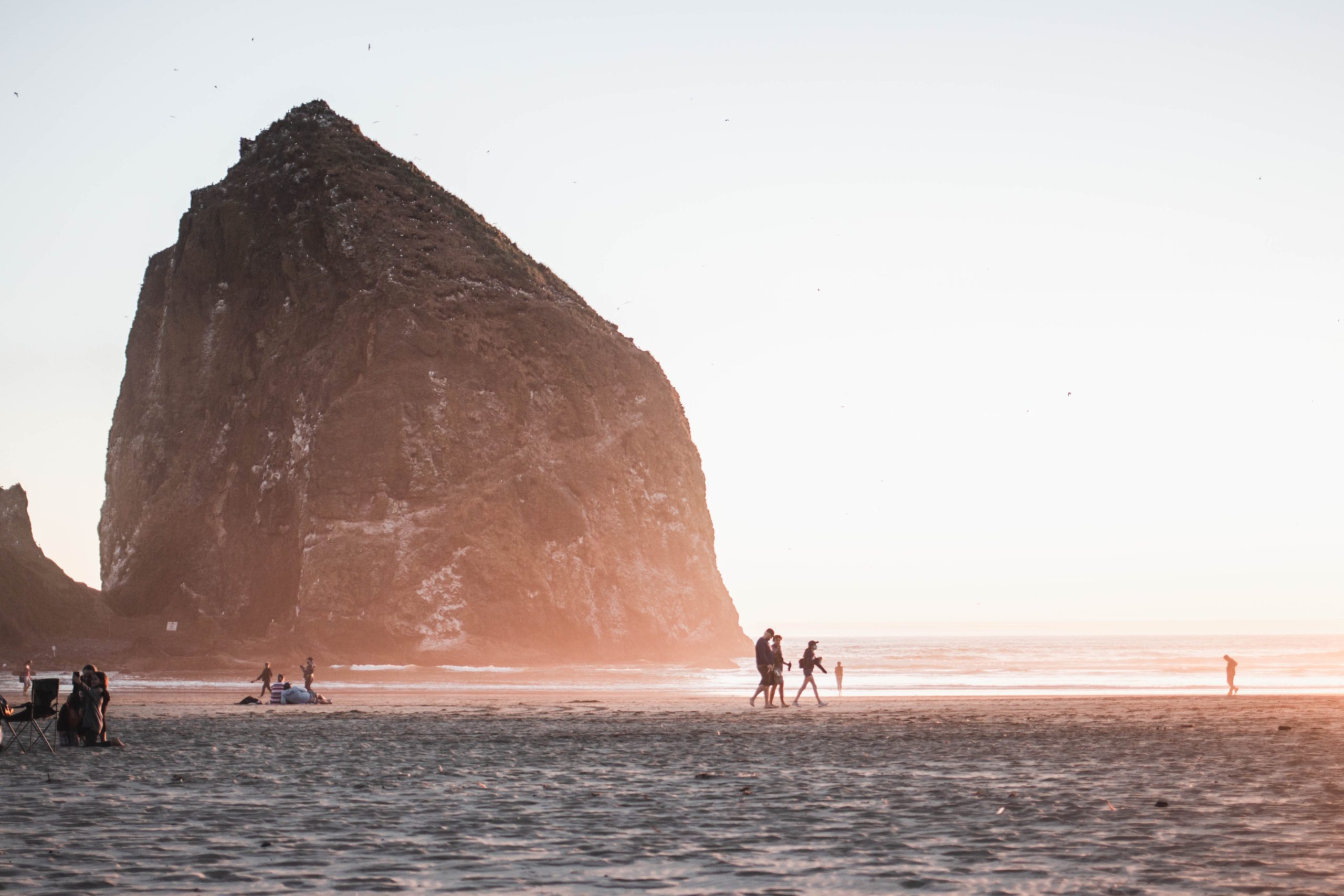 Cannon Beach at sunset for an elopement location in the PNW